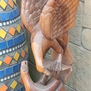 Wooden Eagles Sculpture