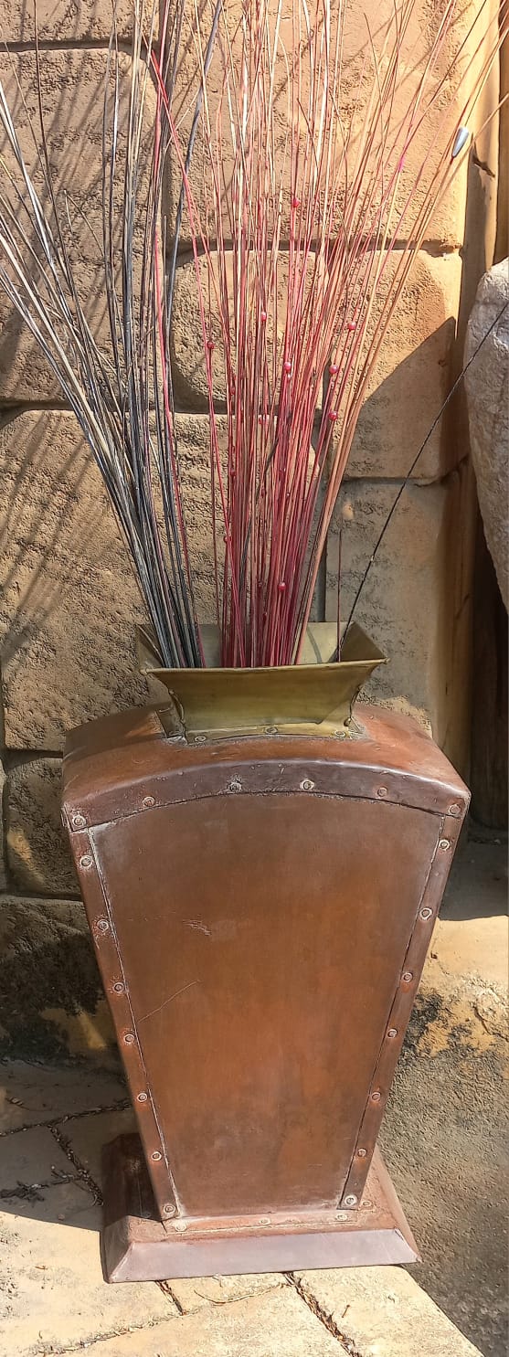 Vintage Decorative Metal Vase From India