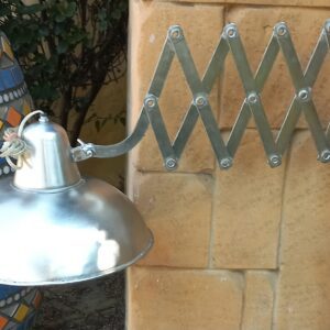 Retro Looking Pewter Wall Lamp From India