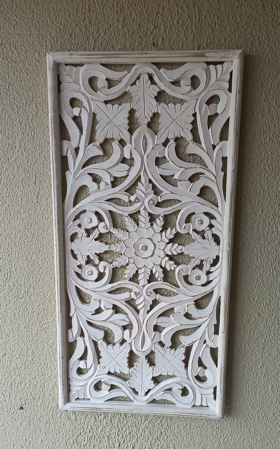 Hand Carved Wooden Panel – Pair