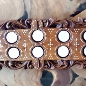 Wooden Tea Light Candle Holder Tray