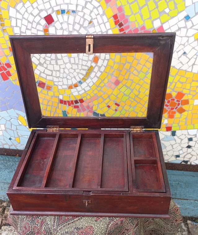 Crafted Wooden Jewellery and Watch Box from India - Image 2
